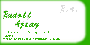 rudolf ajtay business card